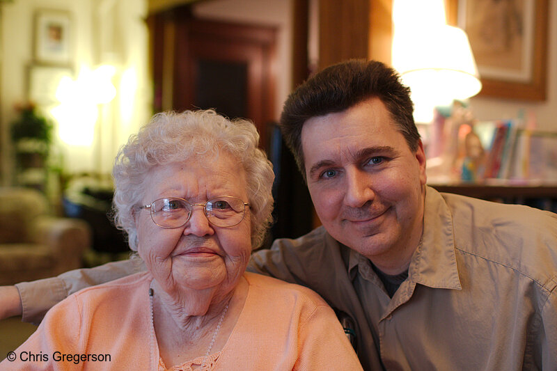 Photo of Alice Johnson and Chris Gregerson - Grandmother and Grandson(8020)