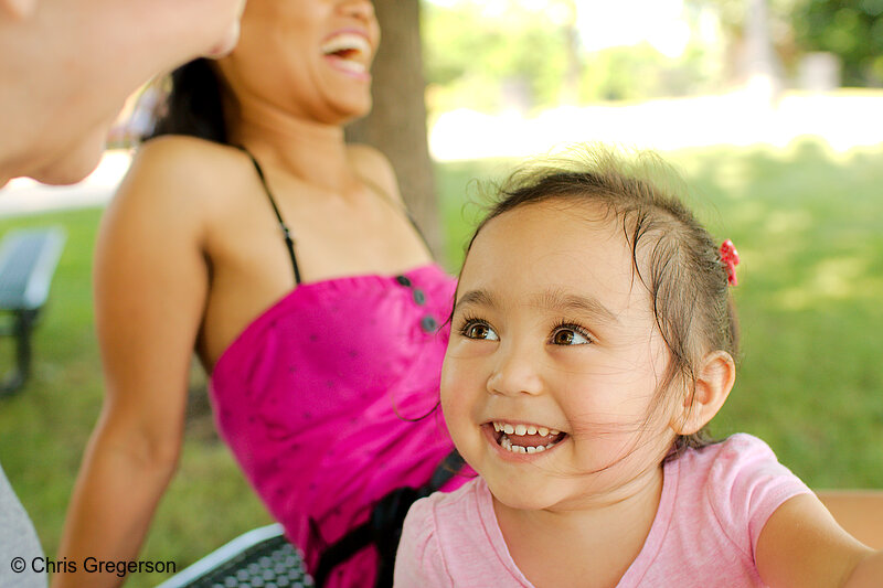 Photo of Athena Laughing with Mom and Grandma(8249)