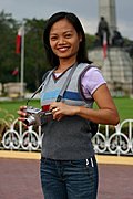 Filipina Visiting Luneta Park, Manila