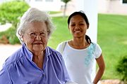 Grandmother and Young Asian Woman