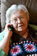 Grandmother Talking on a Cell Phone