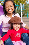 Arlene and Athena Gregerson at Mary Park, New Richmond