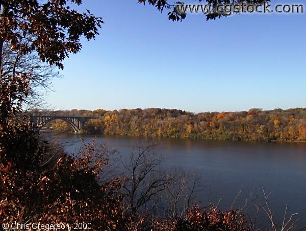 Photo of Ford Parkway Bridge from Mississippi River Blvd(1120)