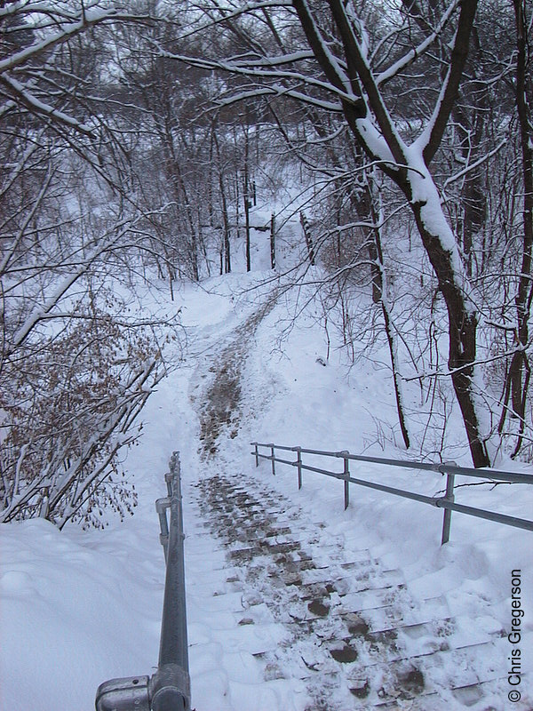 Photo of Minnehaha Creek from Overhead in Winter(1192)