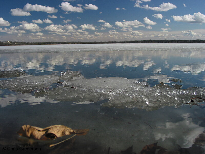 Photo of Lake Calhoun Closeup in Winter(1858)