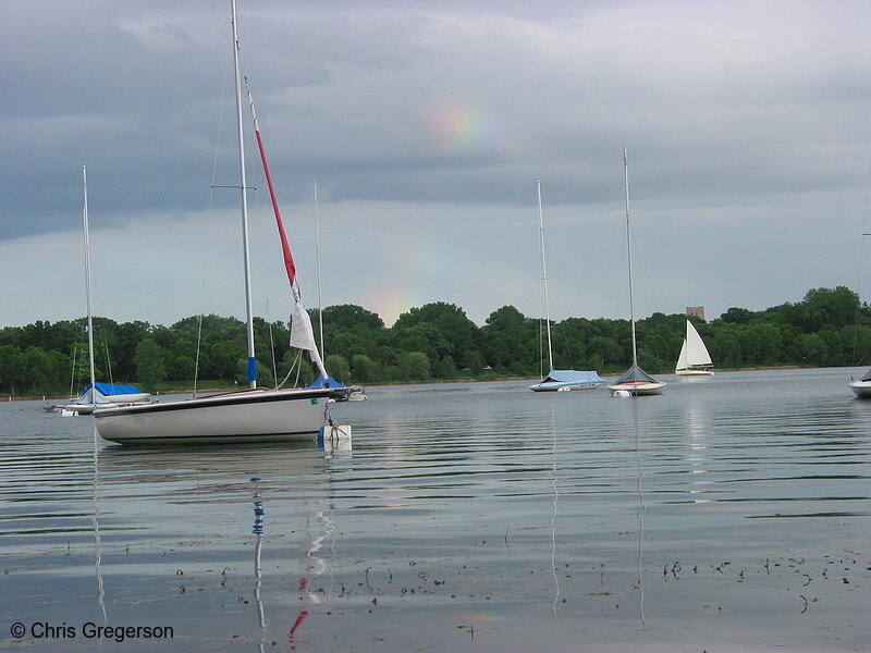 Photo of Sailboat and Rainbow(2079)