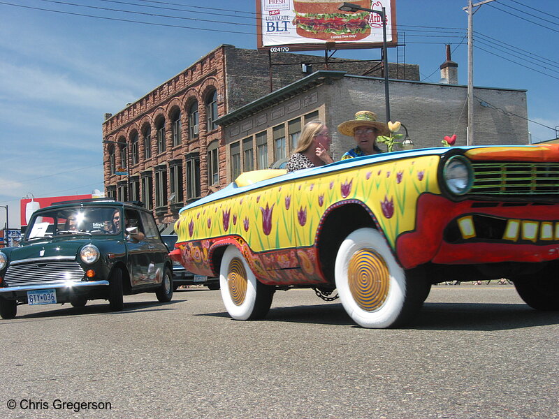 Photo of Tulips Painted on a Convertible(2141)