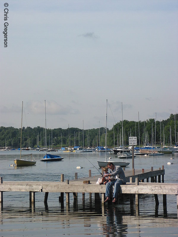 Photo of Fishing Lesson on Lake Harriet Dock(2241)