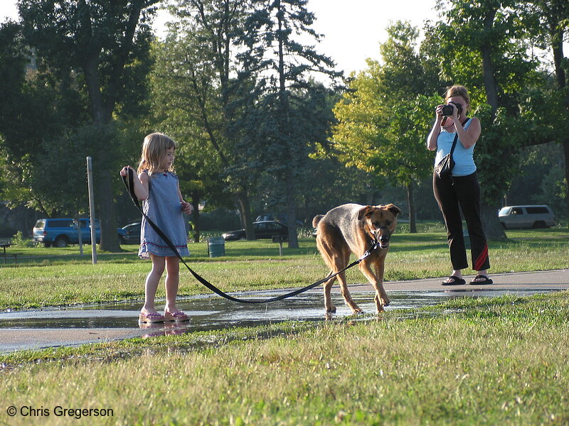 Photo of Child and Pet Being Photographed(2333)