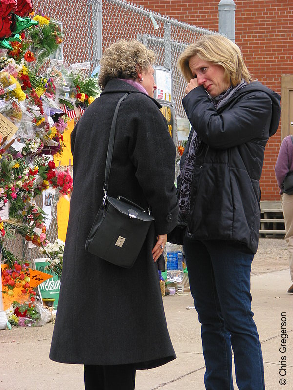 Photo of Women Talking By Wellstone's Campaign Headquarters(2493)