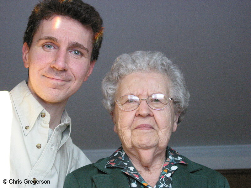 Photo of Grandson and Grandmother(3030)