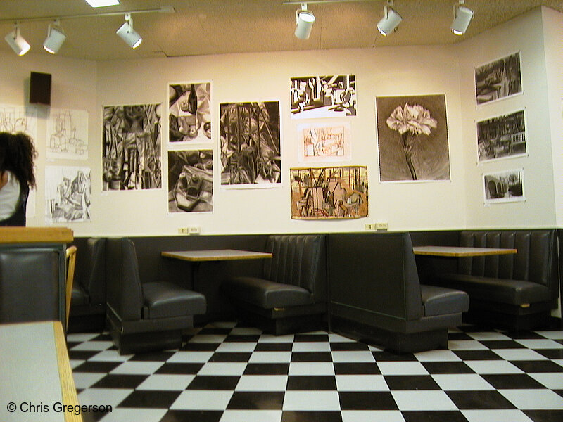 Photo of Drawings in the MCAD Cafeteria(304)