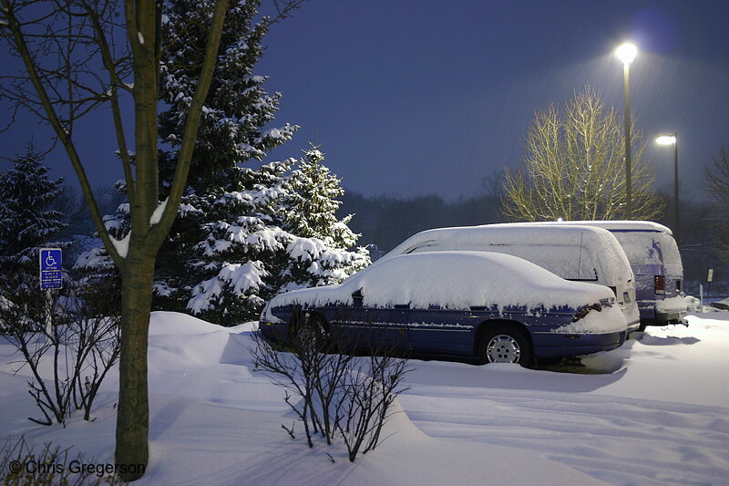 Photo of Parked Cars Covered in Snow(3043)