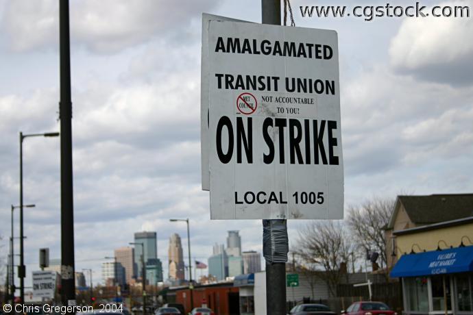 Photo of Transit Union Strike Picket Sign(3126)