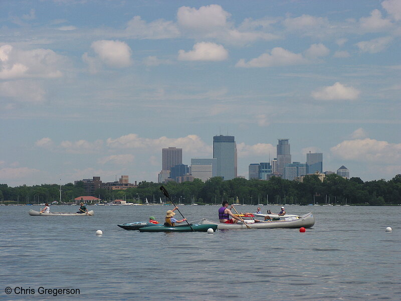 Photo of Kyaks and Canoes on Lake Calhoun(3151)