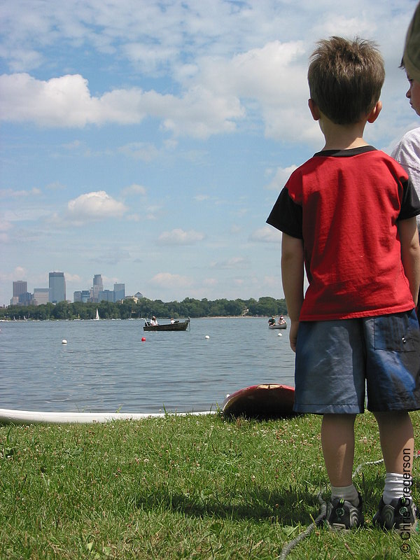 Photo of Boy Watching the Boat Races(3153)