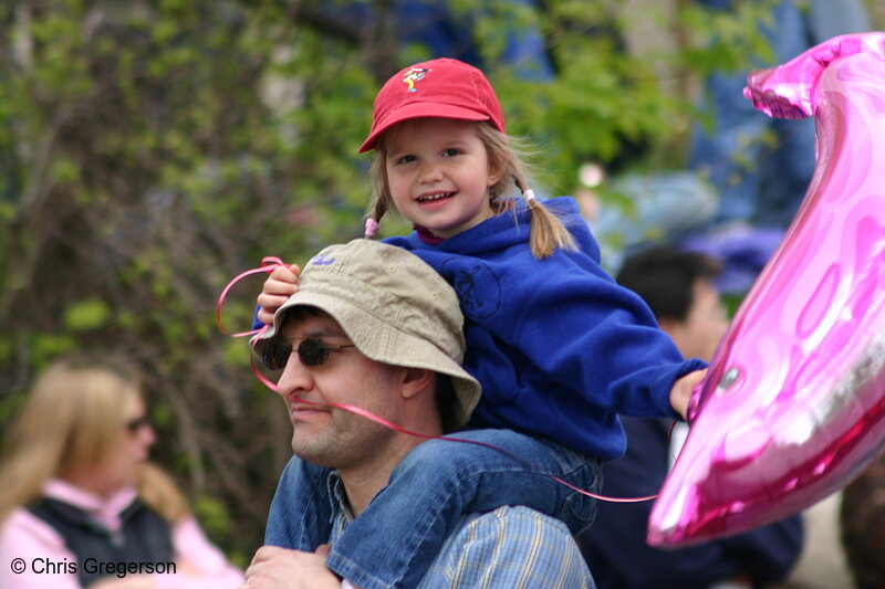 Photo of Girl with Balloon, May Day Parade(3214)