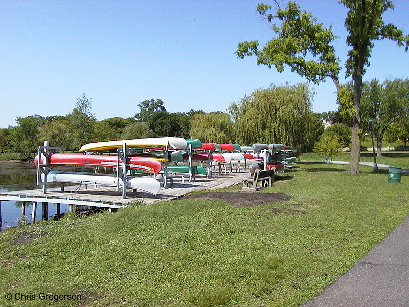 Photo of Rack of Canoes, Lake of the Isles(329)