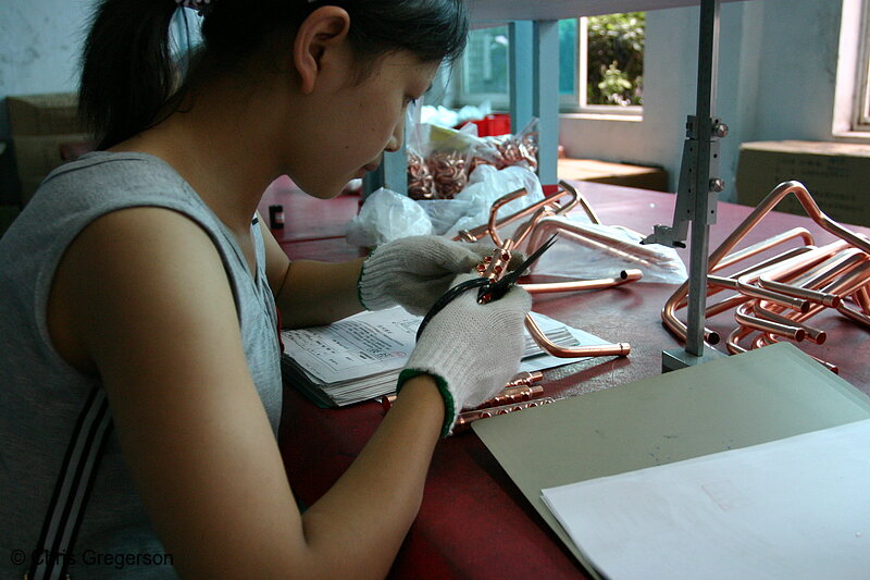 Photo of Factory Worker, Zhejiang, China(3383)