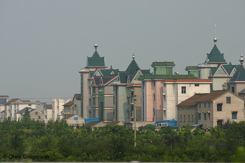 Photo of Intersection and Radio Tower, Zhejiang, China(3450)