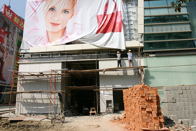 Photo of Construction Workers on Scaffolding(4215)