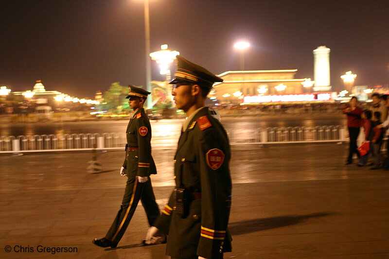 Photo of Chinese Soldiers near Tiananmen Square(4271)