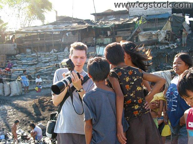 Photo of American Photographer in Poor River Neighborhood(4322)