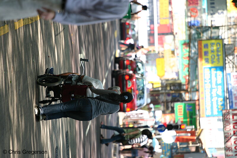 Photo of Man in Wheelchair, Hong Kong, China(4417)