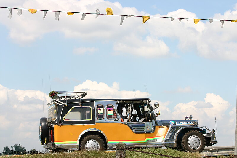 Photo of Jeepney with Sky and Clouds(4424)