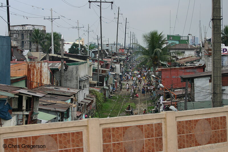 Photo of Squatter's Shanties (Homes) Along Railroad Tracks(4425)