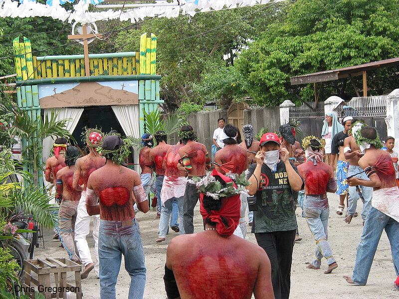 Photo of Catholic Penitents in Angeles City, the Philippines(4618)