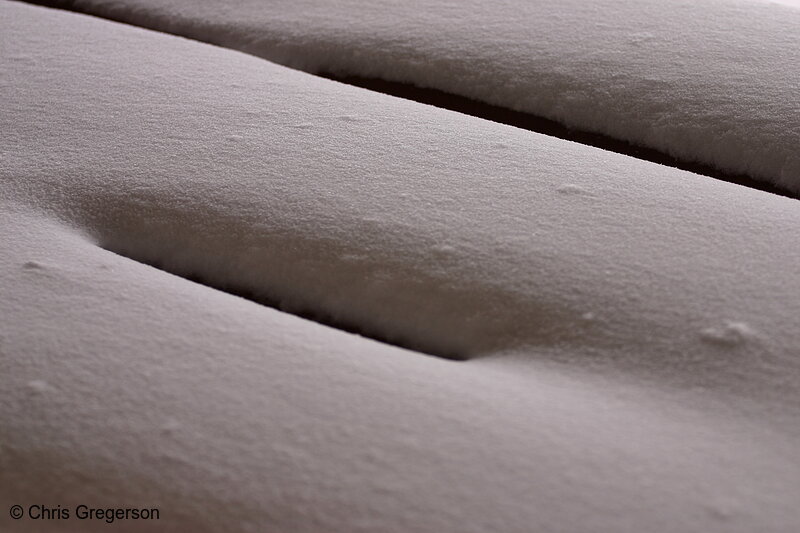 Photo of Snow on a Picnic Table after a Storm(4997)