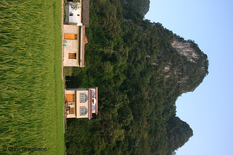 Photo of Rural Chinese Farm Among Kurst Mountains(5051)