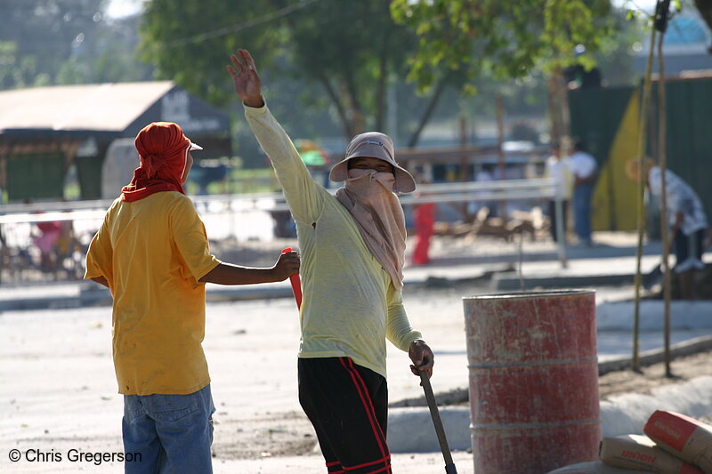 Photo of Picture of Two Men Working on the Grounds of a Construction Site(5281)