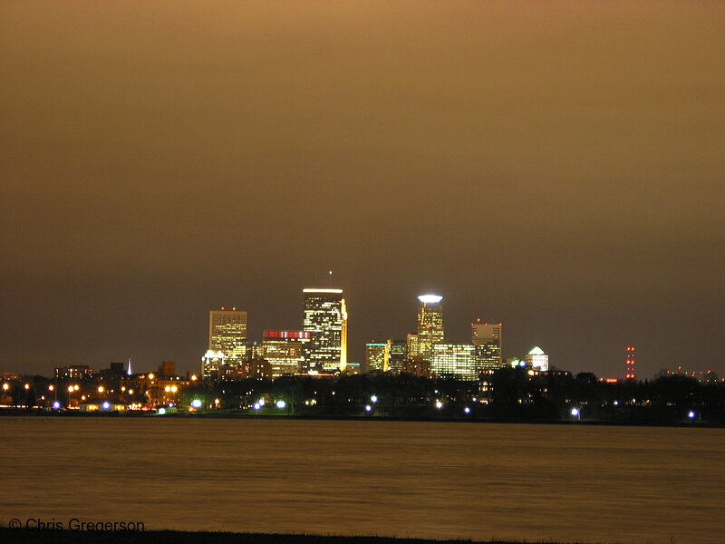 Photo of Minneapolis Night Skyline from Lake Calhoun(5427)