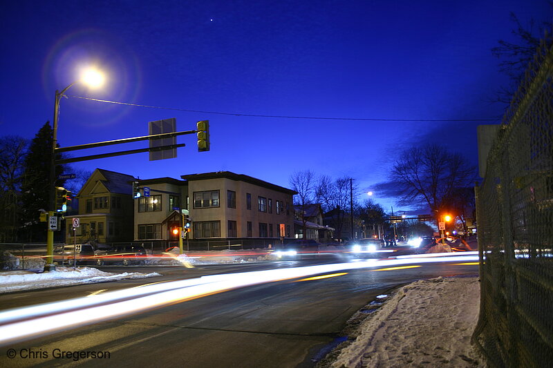 Photo of Minneapolis Intersection at Night(5448)