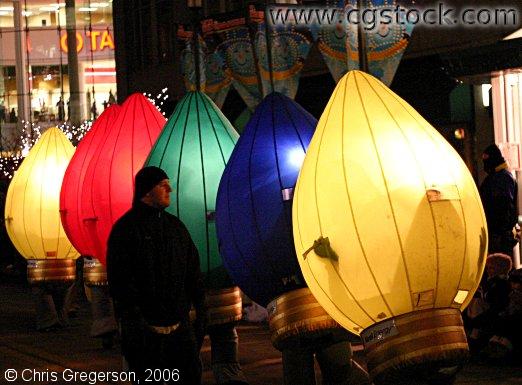 Photo of Giant Christmas Lights in the Minneapolis Holidazzle Parade(5674)