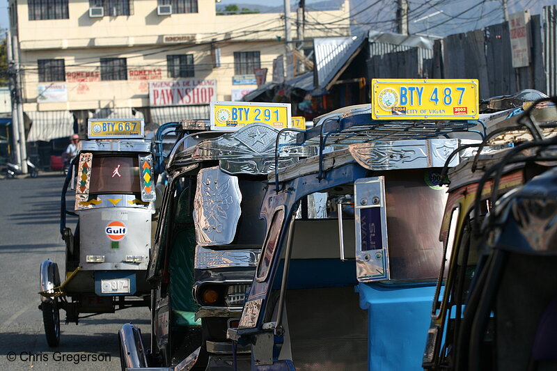 Photo of A Roving Tricycle on the Street of Vigan, Ilocos Sur, Philippines(5689)