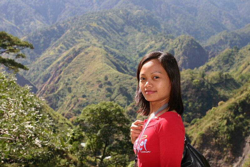 Photo of Woman Observing the Mountain Ranges of Baguio from Kennon Road(5721)