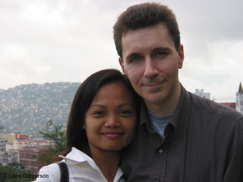 Photo of Husand and Wife (Fil-Am) at SM City Baguio Mall Back Patio(5786)