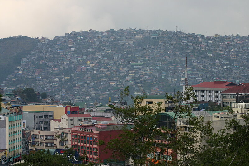 Photo of The Commercial District and the Hillside of Baguio City, the Philippines.(5807)