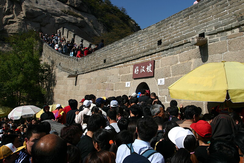 Photo of Crowd Proceeding to Enter the Great Wall During National Day(5856)