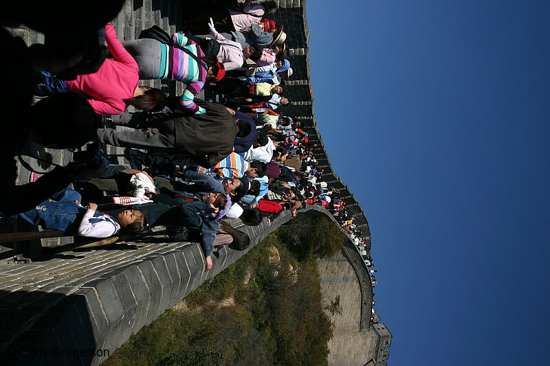 Photo of Crowd of People Climbing the Great Wall of China(5859)