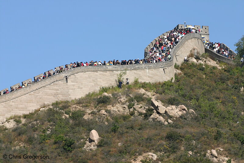 Photo of Crowd of People at the Great Wall of China(5876)