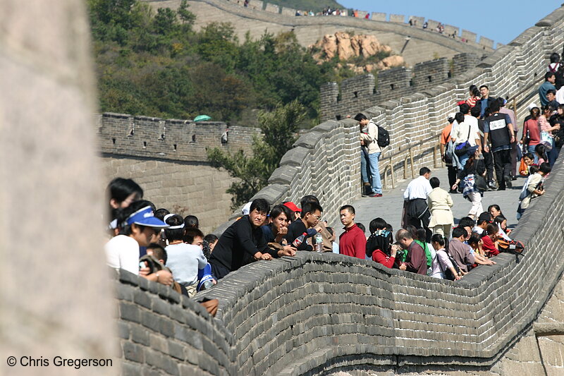 Photo of Crowd of People at Badaling Great Wall(5884)