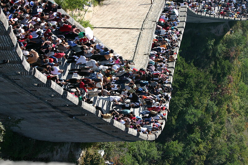 Photo of Crowds of the Badaling Section of the Great Wall of China(5890)