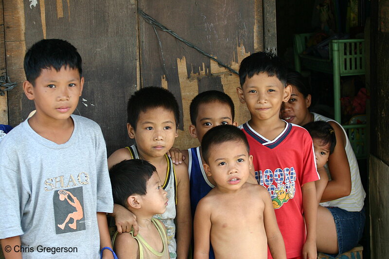 Photo of Filipino Children in a Vulcanizing Shop in Bacoor, Cavite(6108)