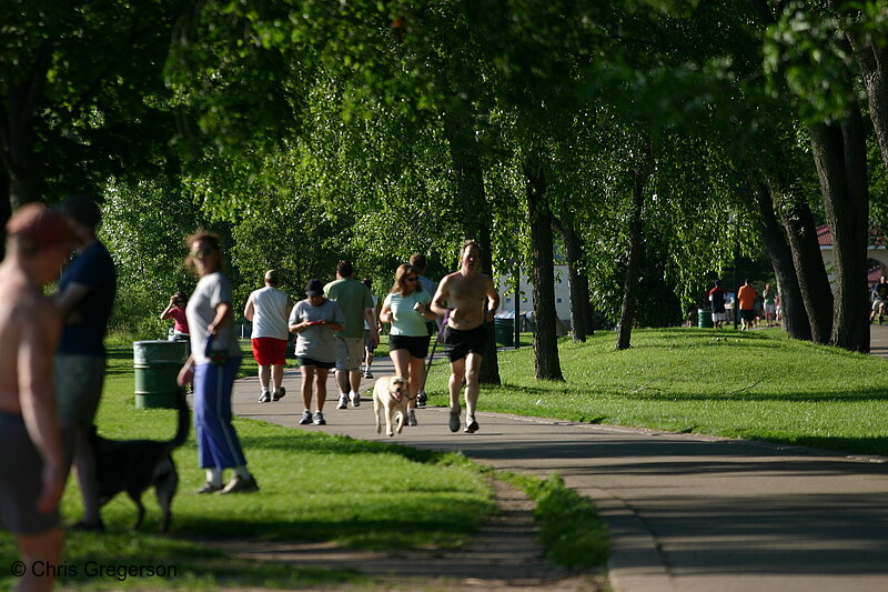 Photo of People Jogging on the Path Around Lake Calhoun(6143)