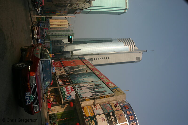 Photo of Taxi and Modern Skyscrapers in Shenzhen, China(6154)