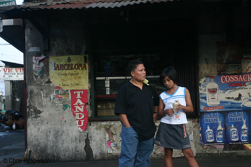 Photo of Filipinos Waiting by the Sari Sari Store(6164)